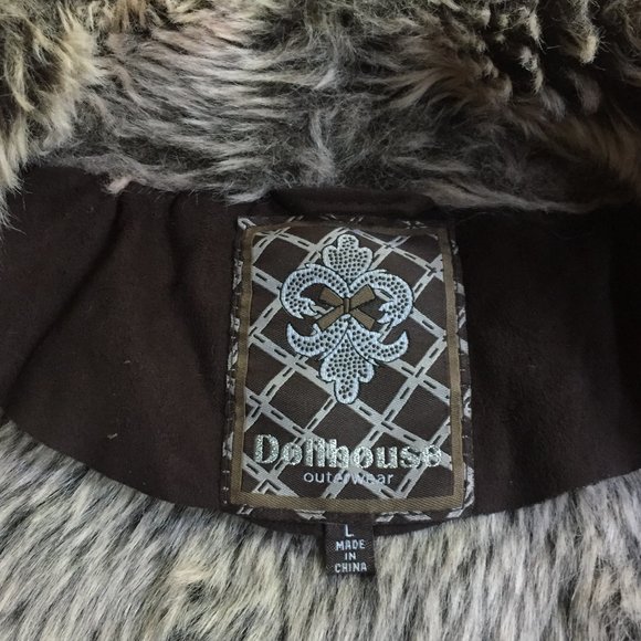 Vest Faux Fur Lined Toggle Bohemian Outerwear Dollhouse Boho - Picture 5 of 9